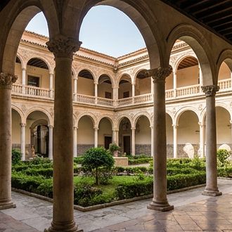 Claustro renacentista del Colegio del Patriarca (ilustración)